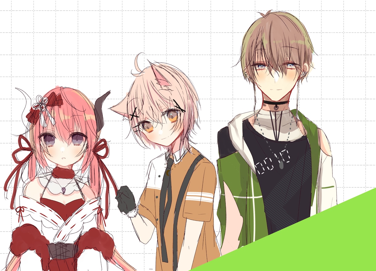 TRPGやIRIAMの立ち絵、一枚絵、表紙描きます テンプレートあります。ぼやっとしたイメージでも大丈夫です！ イメージ3