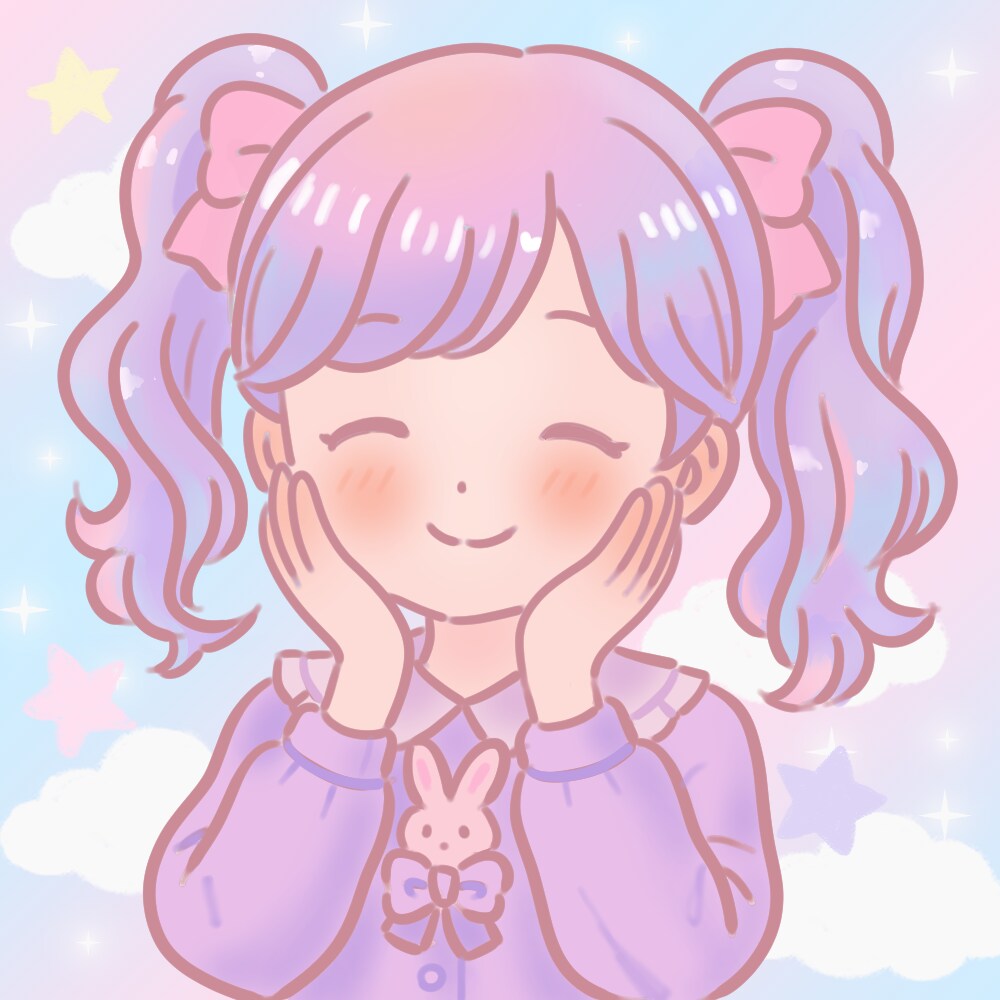 ふんわりSNSアイコン☆ゆめかわテイストできます ☆ぬいぐるみや小物も一緒に描けます☆ イメージ2