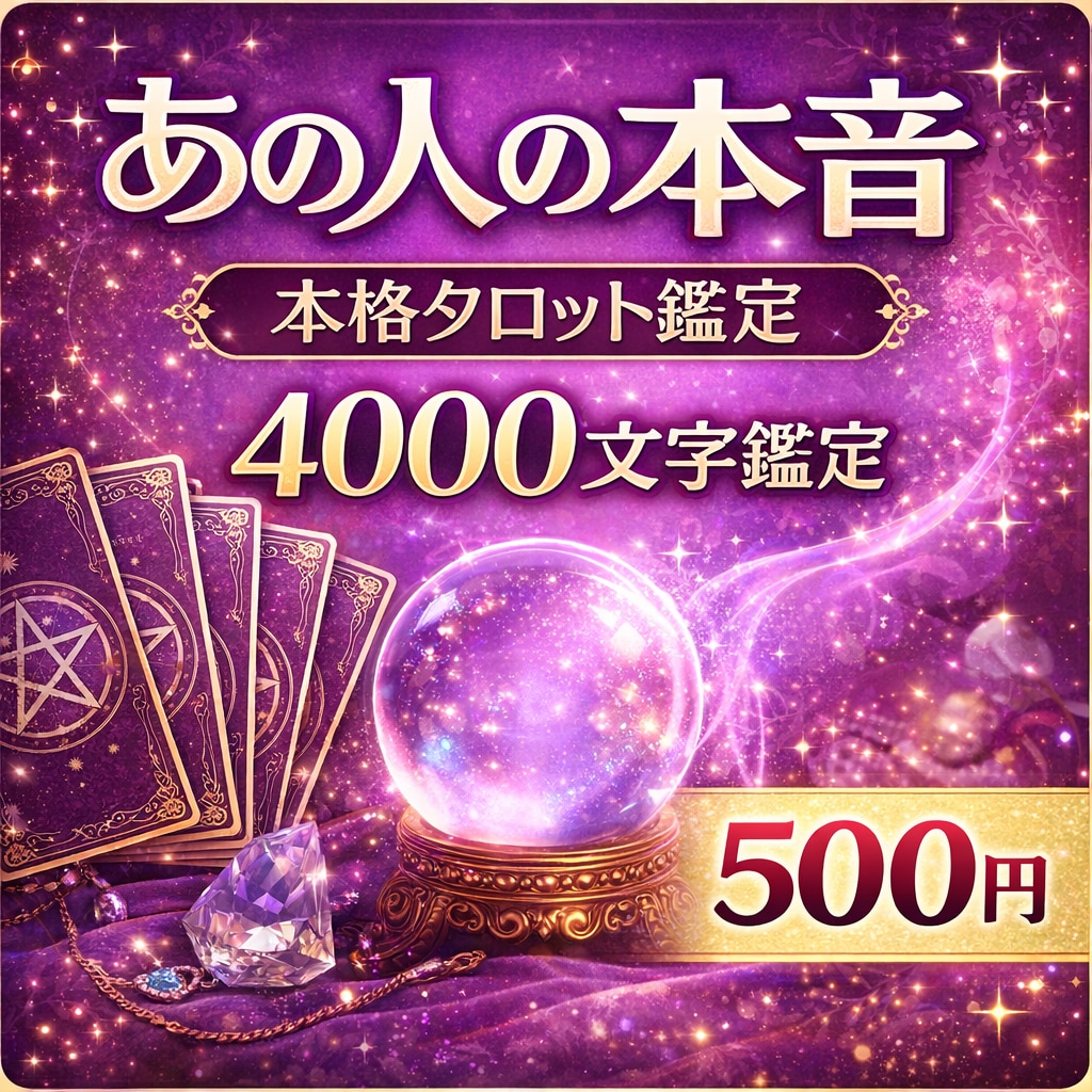 4000文字であの人の気持ちと本音を深く鑑定します 霊感タロットで相手の気持ちと恋の行方を丁寧にリーディング イメージ1