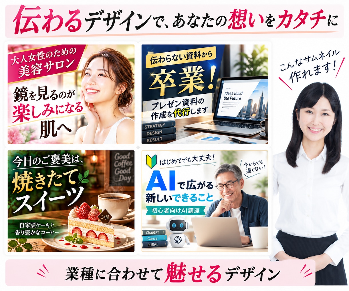 クリックされるココナラ出品画像をプロ目線で作ります 購入者の目を止める第一印象へ変えクリックにつながる画像を制作 イメージ2