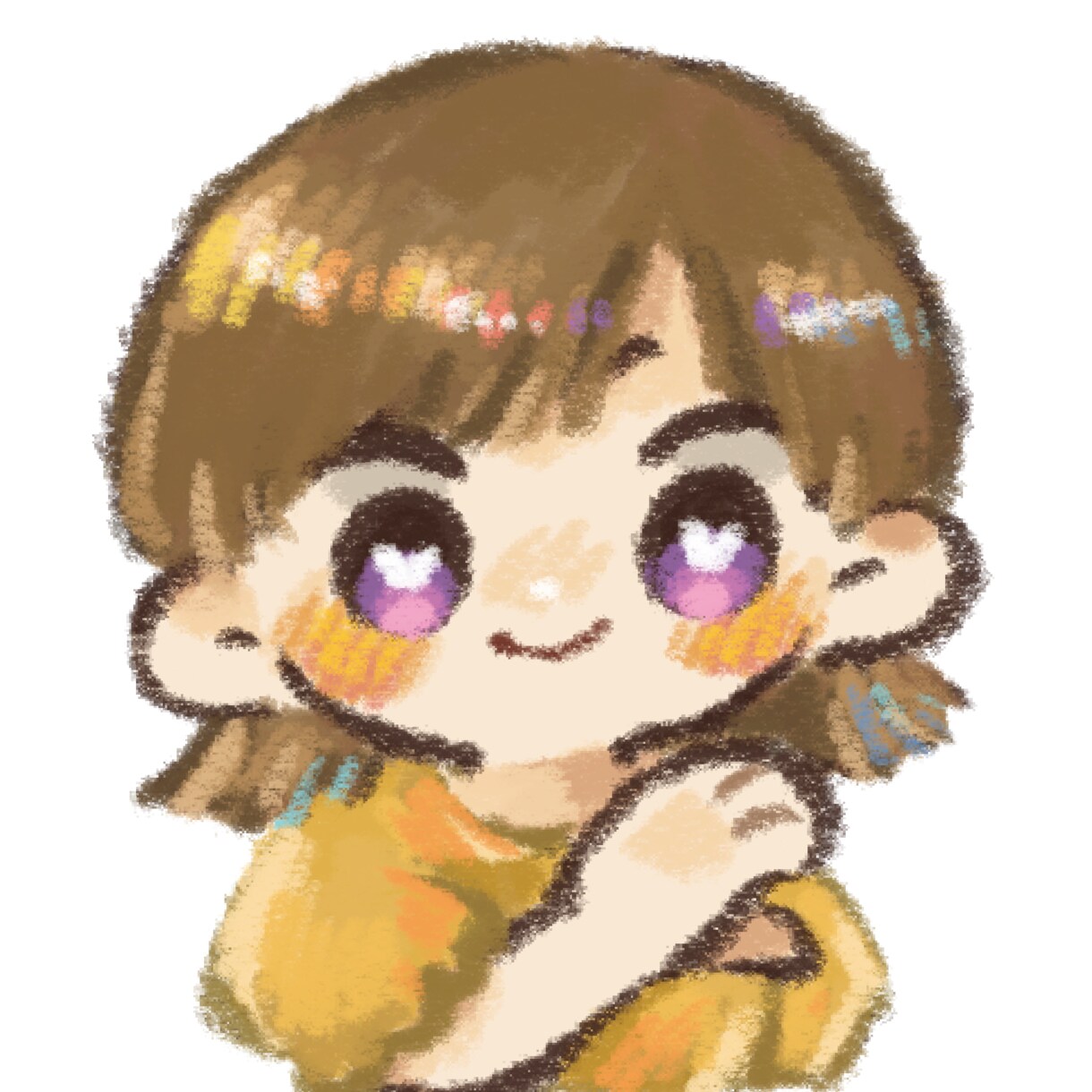 クレヨンのようなやさしいアイコンを描きます あたたかくカラフルな雰囲気を描きます イメージ9