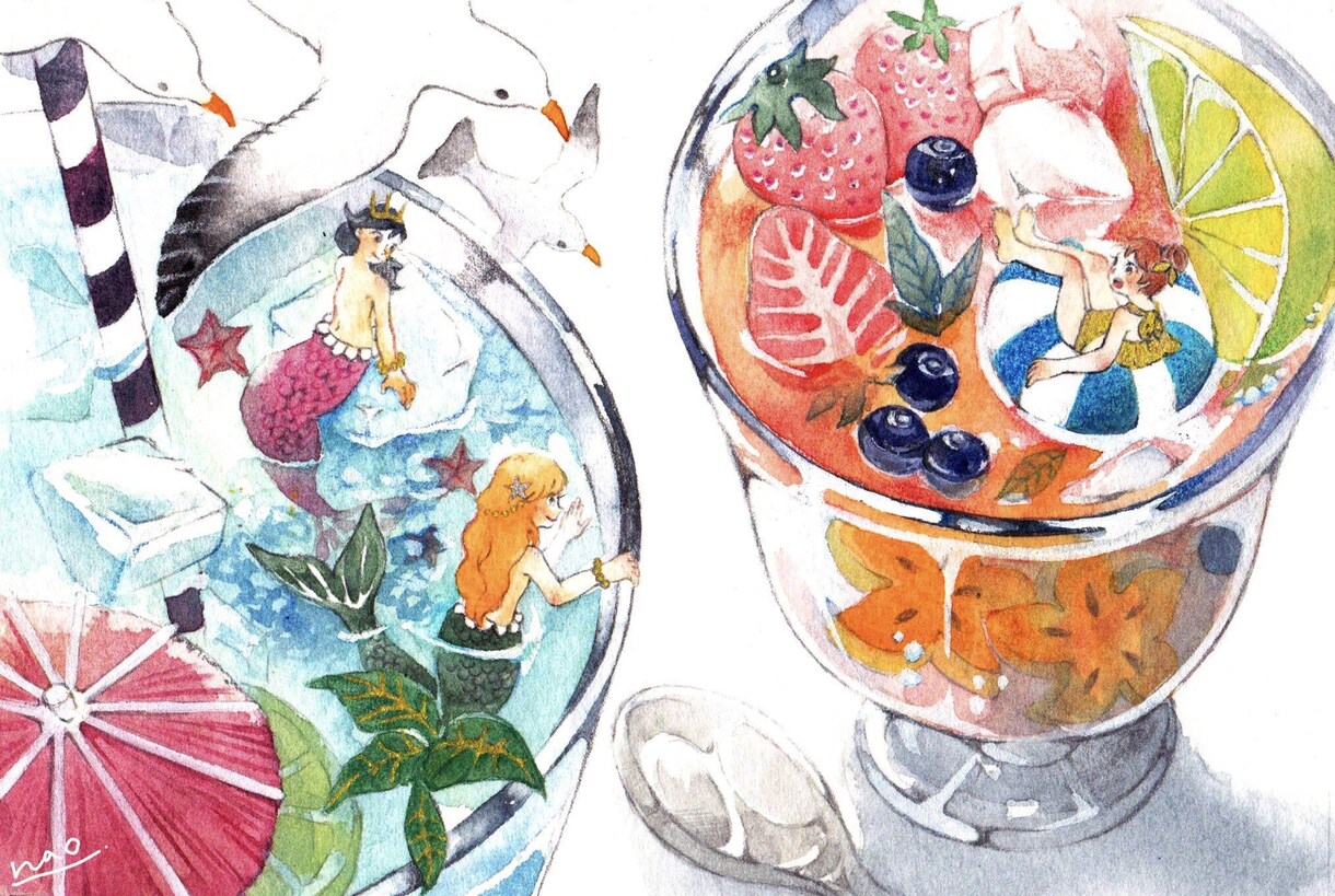 ナチュラルイラスト、デザイン制作します 水彩画タッチのほっとするイラスト・デザインを提供します。 イメージ1