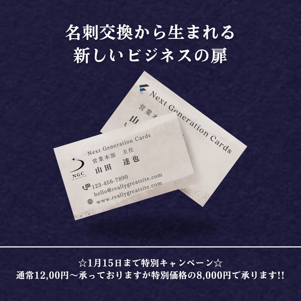 特典付き★★名刺デザイン／印刷します 印刷まで全部お任せ！届いてすぐ使える名刺デザイン＆印刷プラン イメージ3