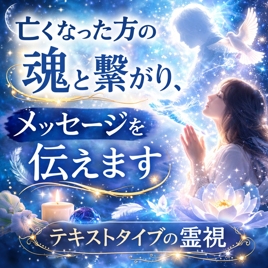 亡くなった方の魂と繋がり、メッセージを伝えます あの人(故人)は、どう思っているか。あなたの悲しみ癒します イメージ1