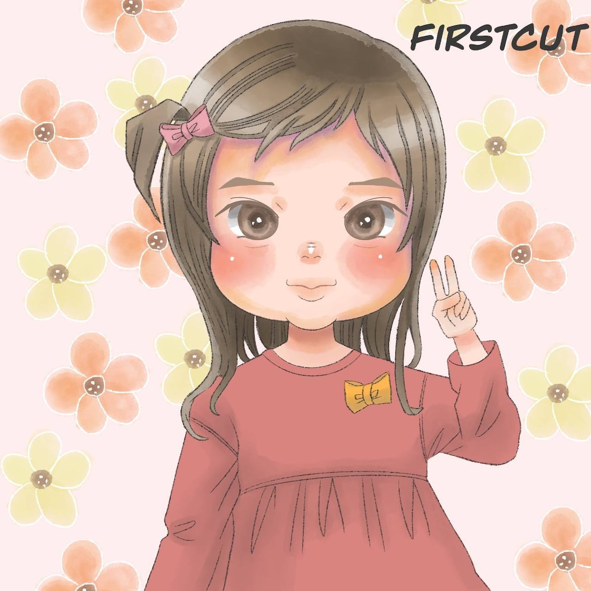 優しくてふんわりした癒しの似顔絵を描きます 似顔絵を見て癒されるような水彩風タッチの似顔絵 イメージ1