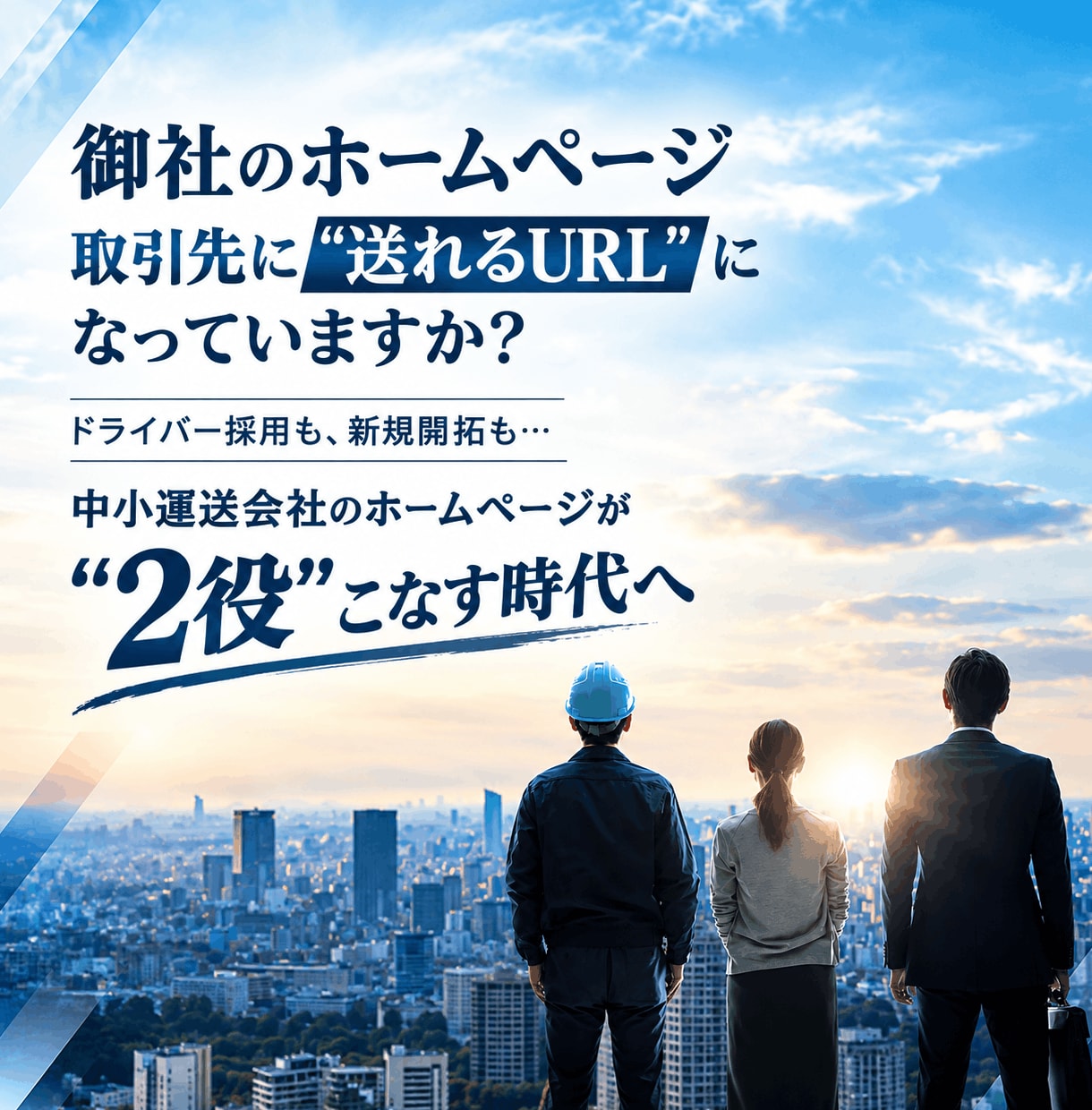 運送会社の採用/新規開拓の自社更新サイトを作ります 名刺代わりダメ！更新が即日反映の便利サイトで問合せアップ イメージ2