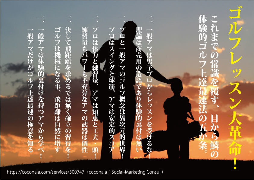 ゴルフレッスン大革命！上達最速レッスン書販売します 何処にも無いこれまでの常識を覆す目から鱗の体験に基づく極意！ イメージ1