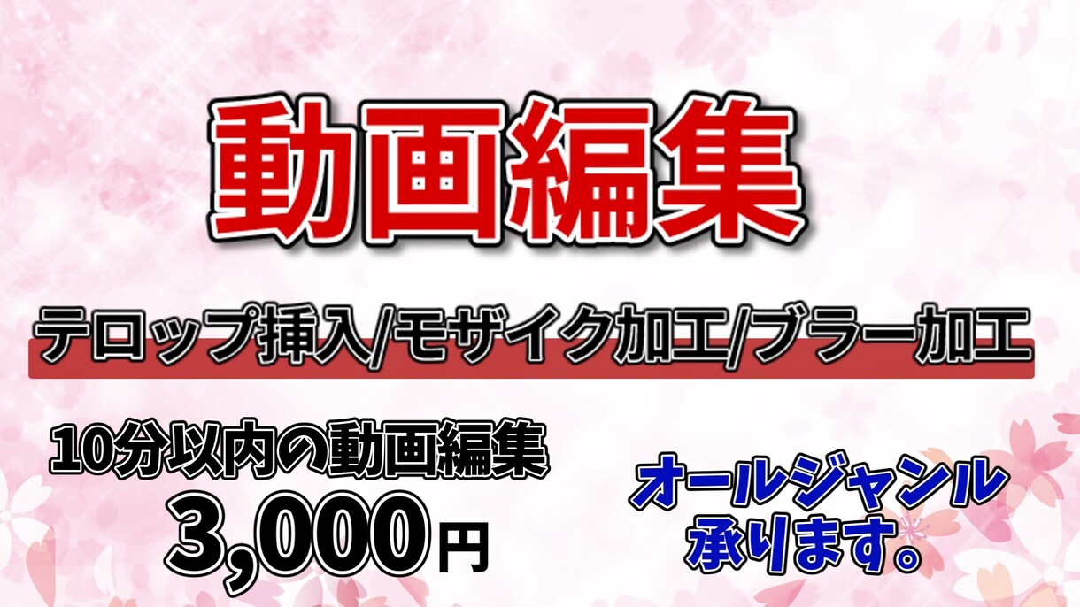 動画編集(テロップ、モザイク、ブラー加工)承ります テロップ挿入、モザイク、ブラー加工承ります イメージ1