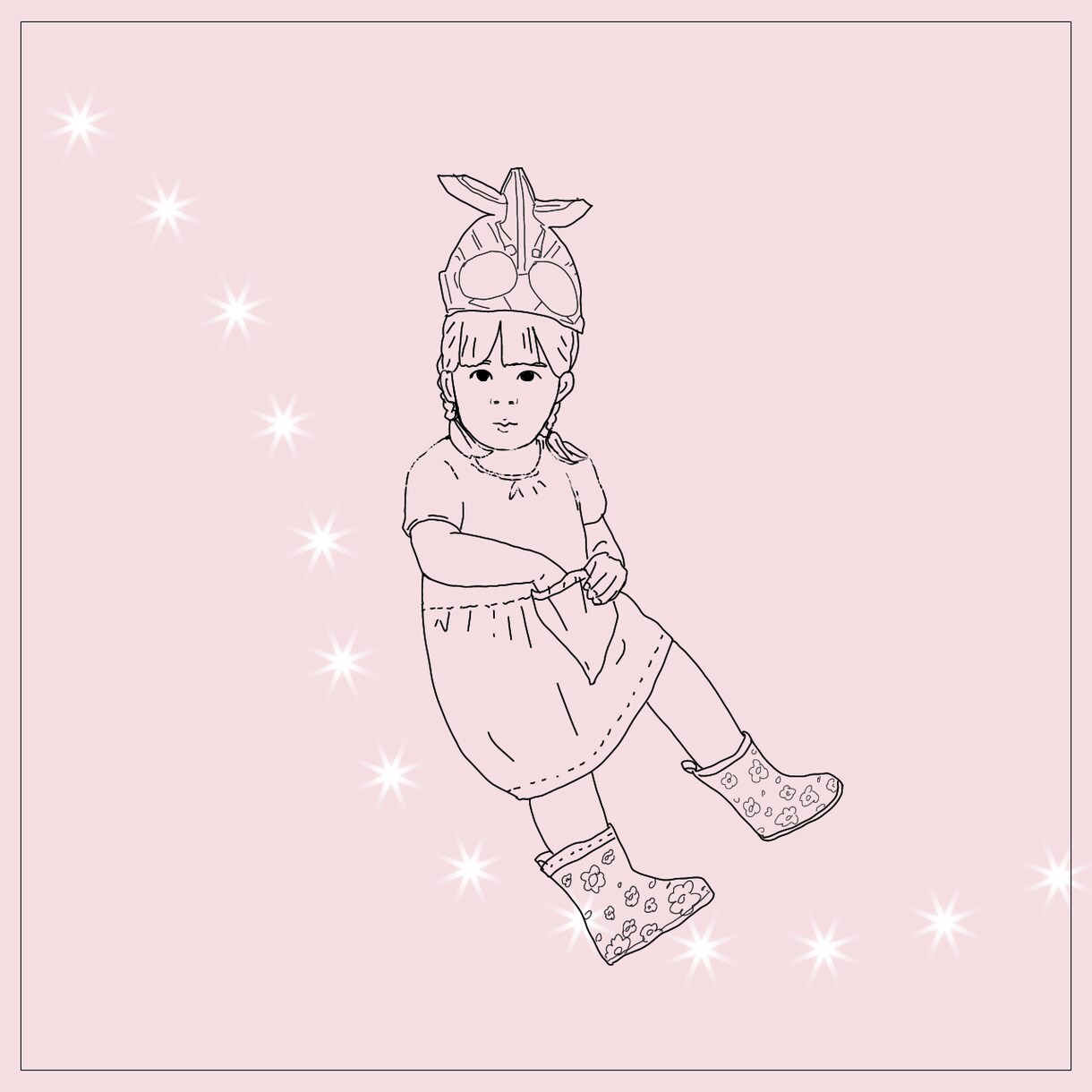 優しいタッチの線画イラスト描きます マスクの下の素敵な笑顔みせてみませんか？ イメージ3