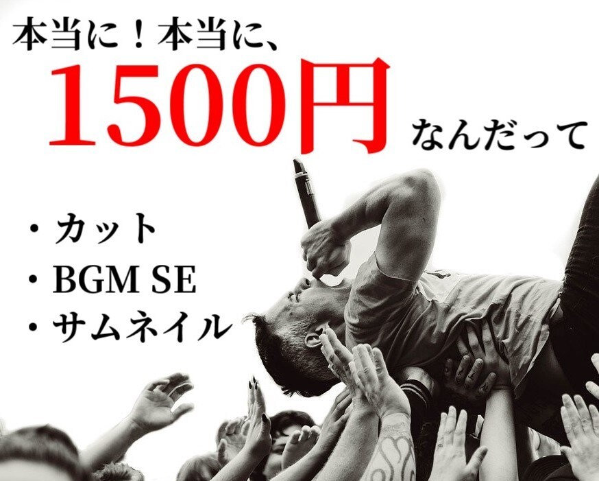 動画編集承ります お試し価格ですべて完結！（¥1,500 イメージ1
