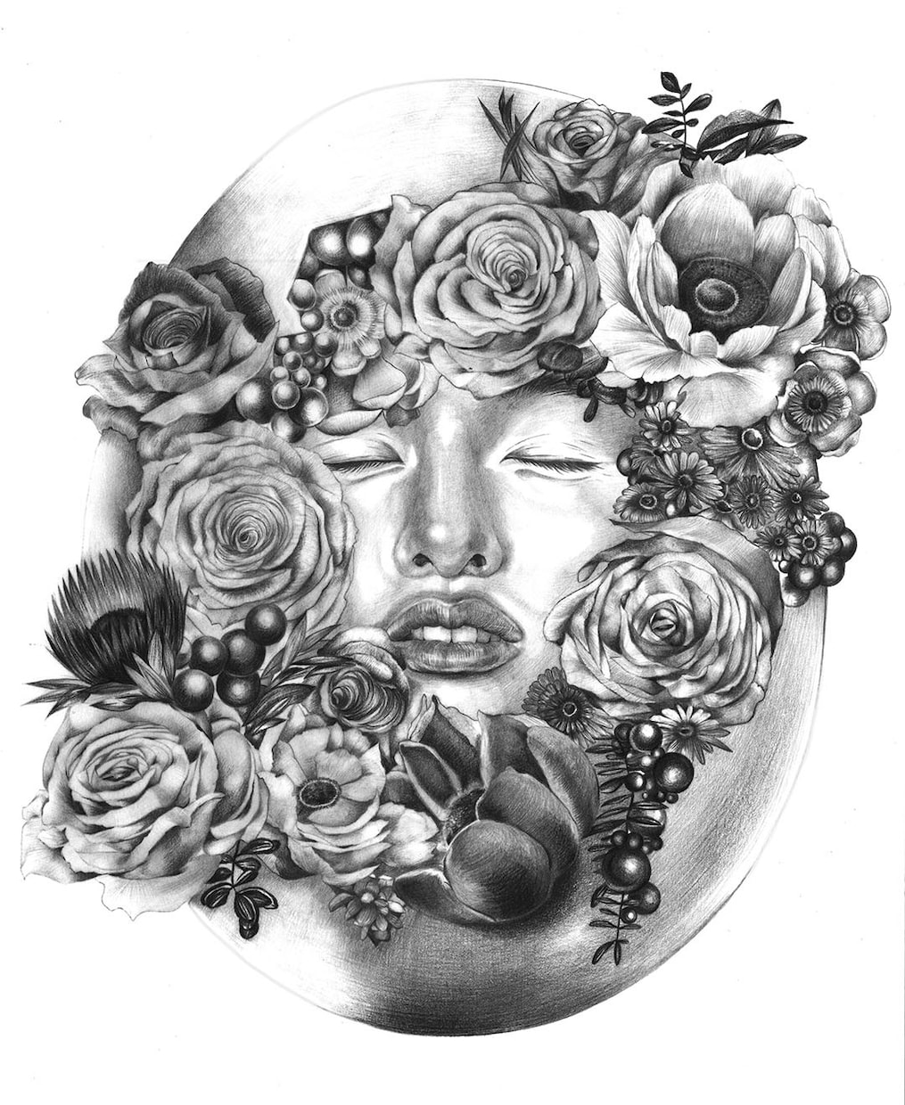 １つ１つ、丁寧に。モノクロイラストを描きます 大切な方への贈り物や、お部屋のインテリアにいかがですか。 イメージ1