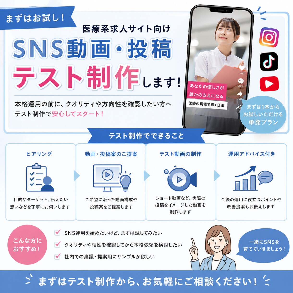 テスト販売用となります まずは簡単な仕上がりを確認したい方用です イメージ1