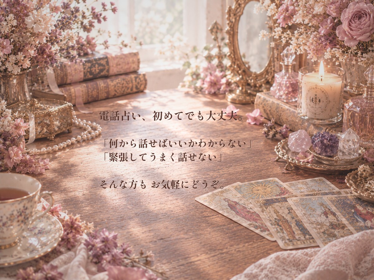 電話占い｜相手の気持ちをタロットで読み解きます 彼の気持ちと、あなたの本音を一緒に整理します イメージ6