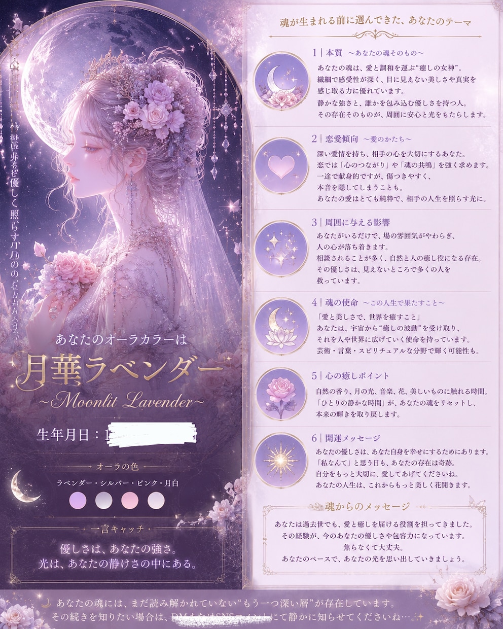 世界に一つだけの オーラ鑑定書を作成します オーラ・恋愛・魂テーマを幻想的に解析します。 イメージ2