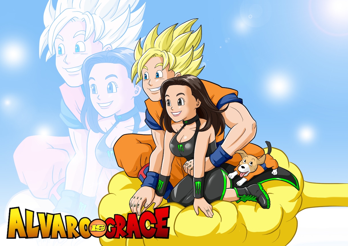ドラゴンボール風似顔絵ウェルカムボード描きます ドラゴンボール風のキャラクター似顔絵にいたします♪ イメージ5