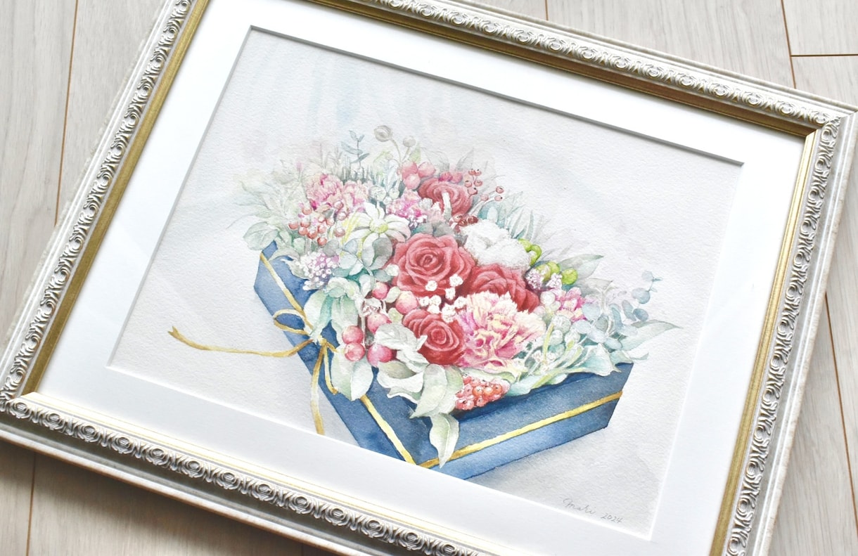あなたの大切なお花を水彩画で絵にさせていただきます 思い出に残したいお花を、心を込めて描かせていただきます イメージ4