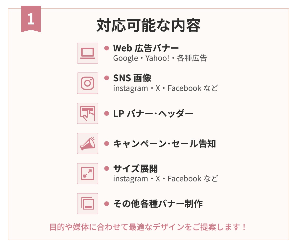 販促目線で伝わるWeb広告・SNSバナー制作します 販促目線で、伝わるバナーを制作します。 イメージ2