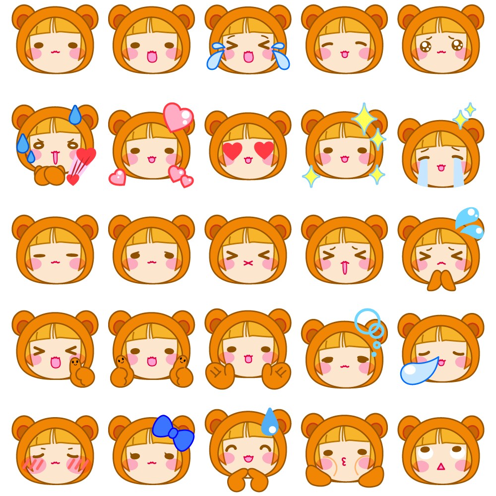あなただけのLINEスタンプ・絵文字作成します 商用可能 簡単なオリジナルキャラクターも作成可能です イメージ2