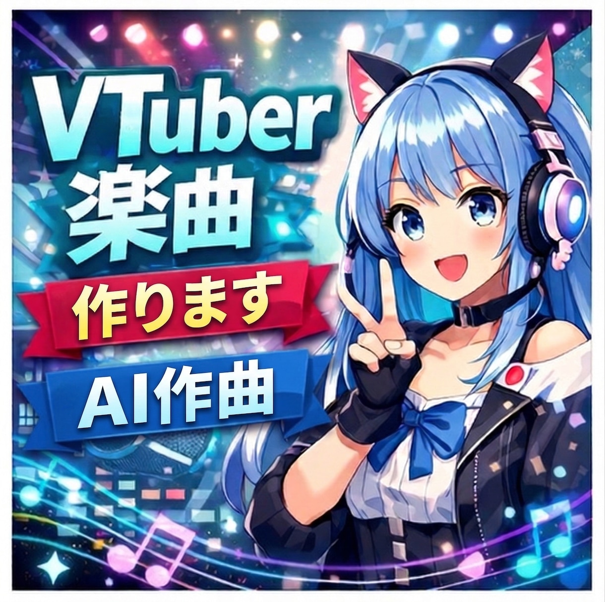 AI作曲でVTuber楽曲作ります VTuber活動向けオリジナル曲制作 イメージ1