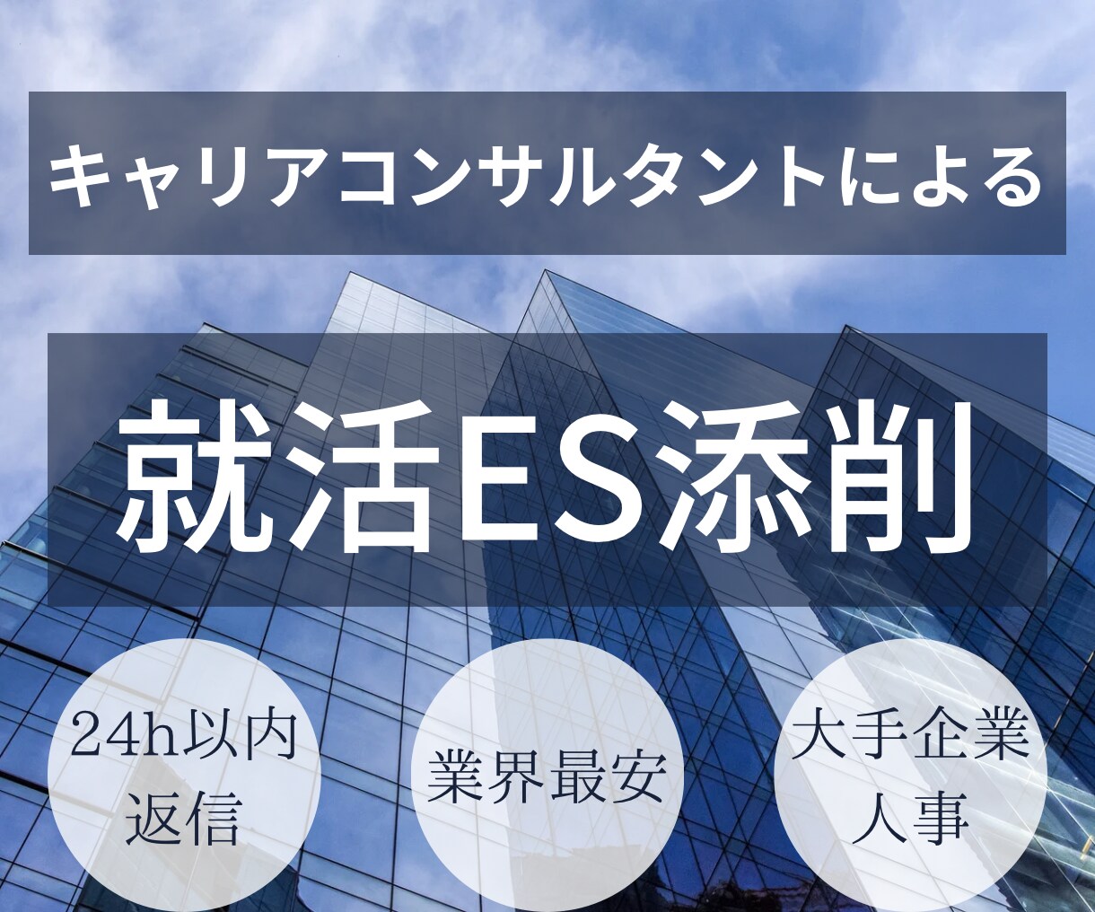 最短12h以内！大手企業の人事がES作成します 長所を見つけて人事に響く、内容重視のES作成します！ イメージ1