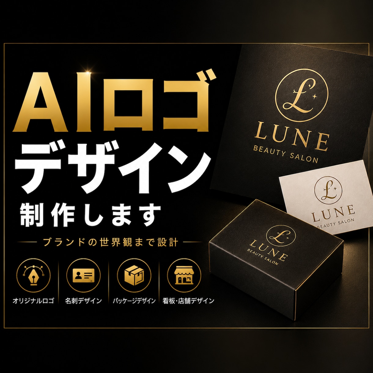 洗練されたAIロゴデザインを制作します ブランドの世界観まで設計します イメージ1