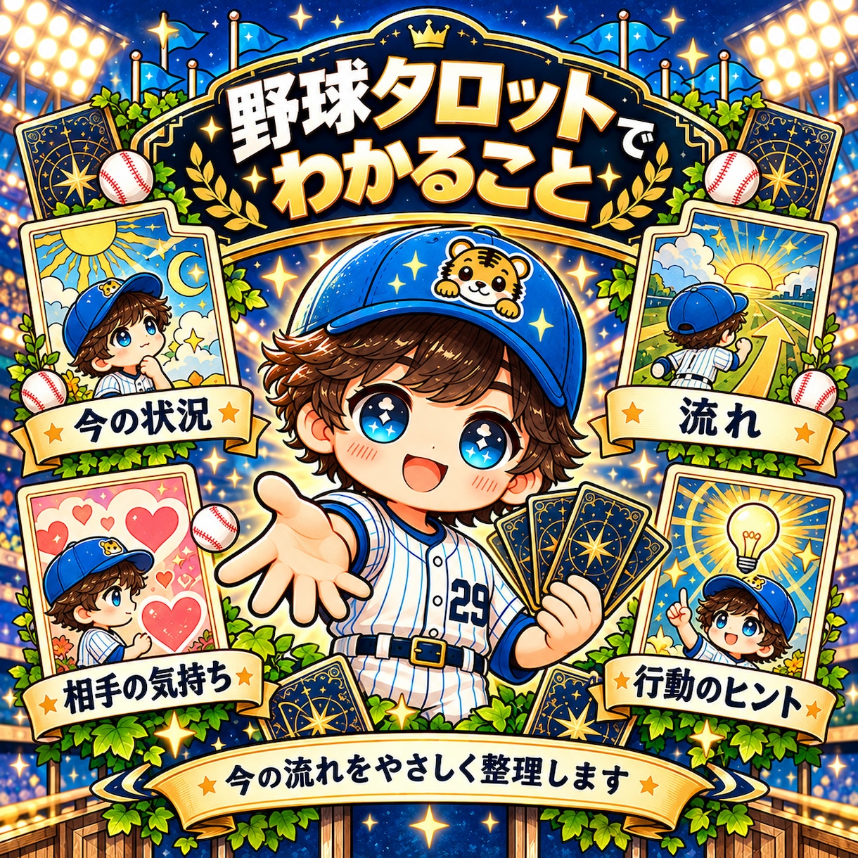 タロット占いで恋愛・仕事・人間関係の悩みを占います ⚾️ 虎次郎の占いスタジアム｜500円から気軽に作戦会議❗️ イメージ4