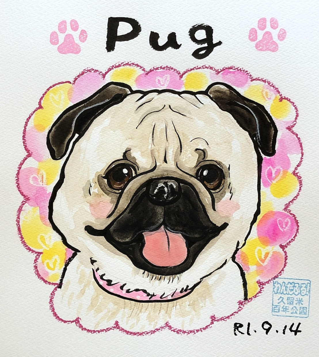 ペット似顔絵◆優しいタッチでお描きします ◆郵送料込み◆愛犬◆わんちゃん◆贈り物にも イメージ3