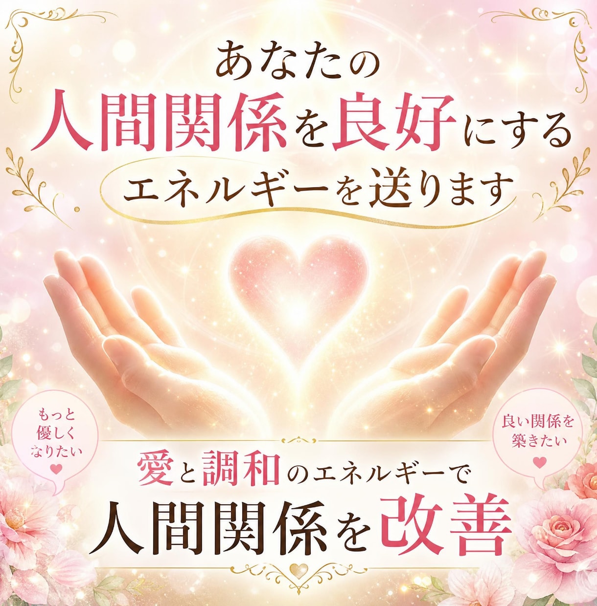 あなたの人間関係を良好にするエネルギーを送ります 愛と調和のエネルギーで 人間関係を改善 イメージ1