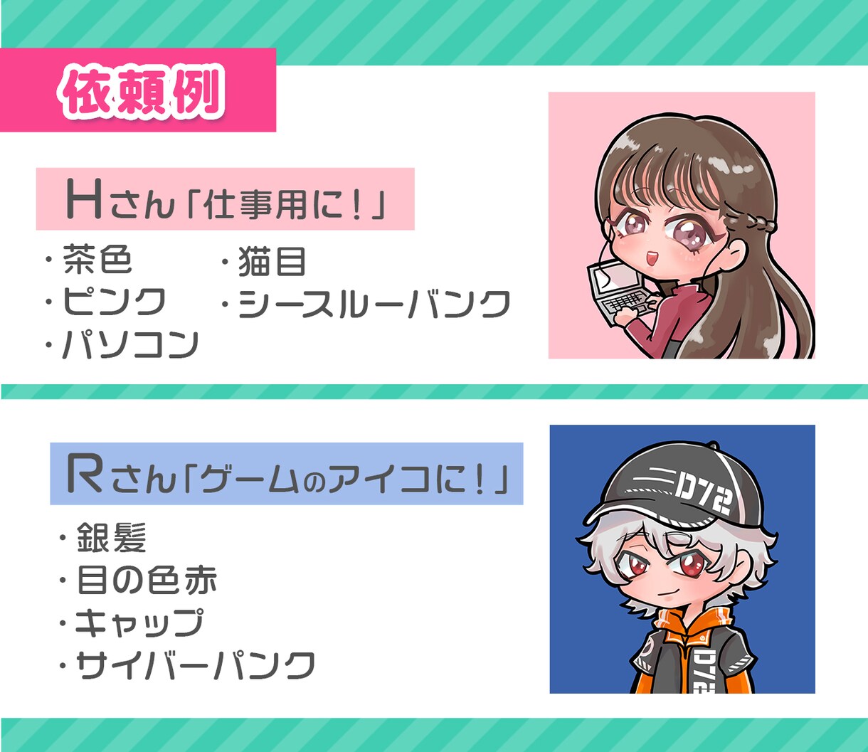 丸投げ！5つの要素でアイコン制作します 【安い!早い!】要素を伝えるだけで制作れアイコンガチャ！ イメージ6