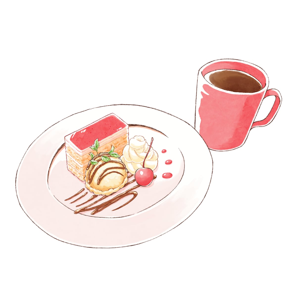 食べ物、飲み物、メニューのイラスト描きます あなたの特別な料理、大切に描きます。 イメージ5