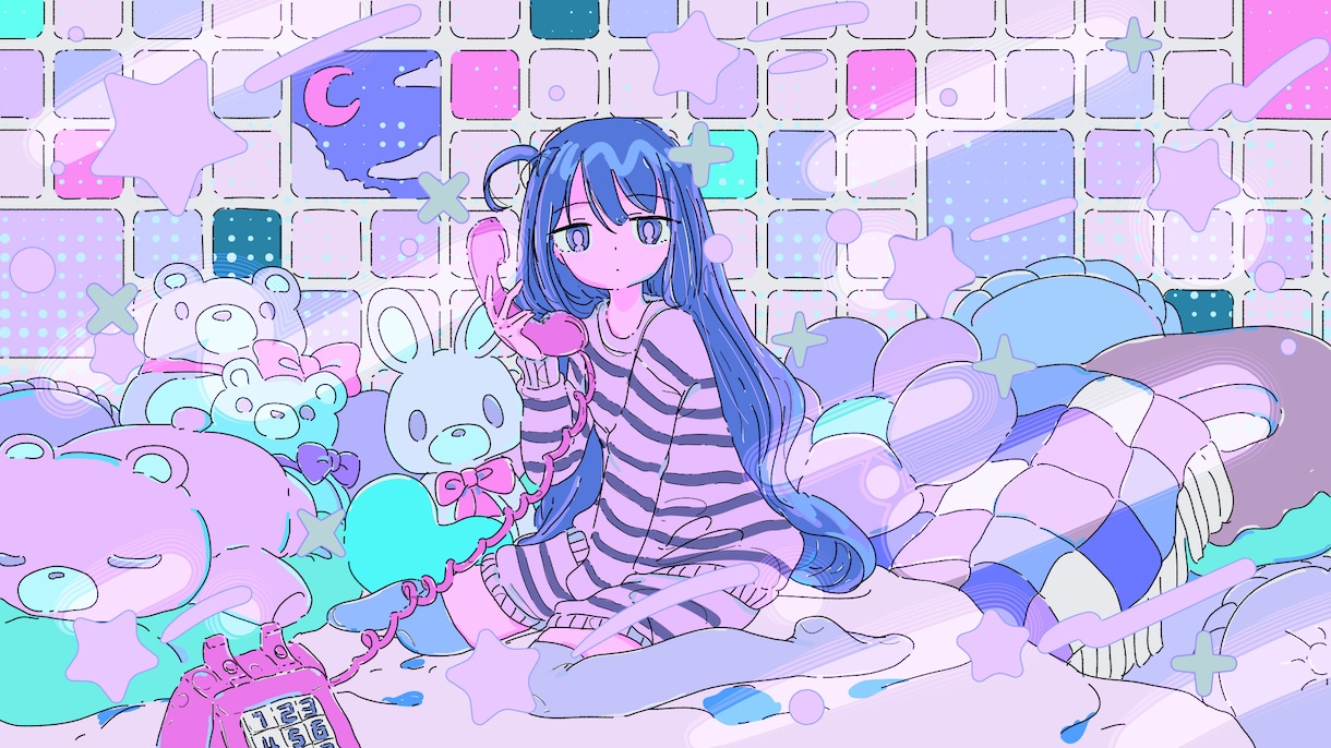 商用利用OK！オリジナルイラスト作成します 歌ってみた/オリジナルMV等のイラストを制作します イメージ2