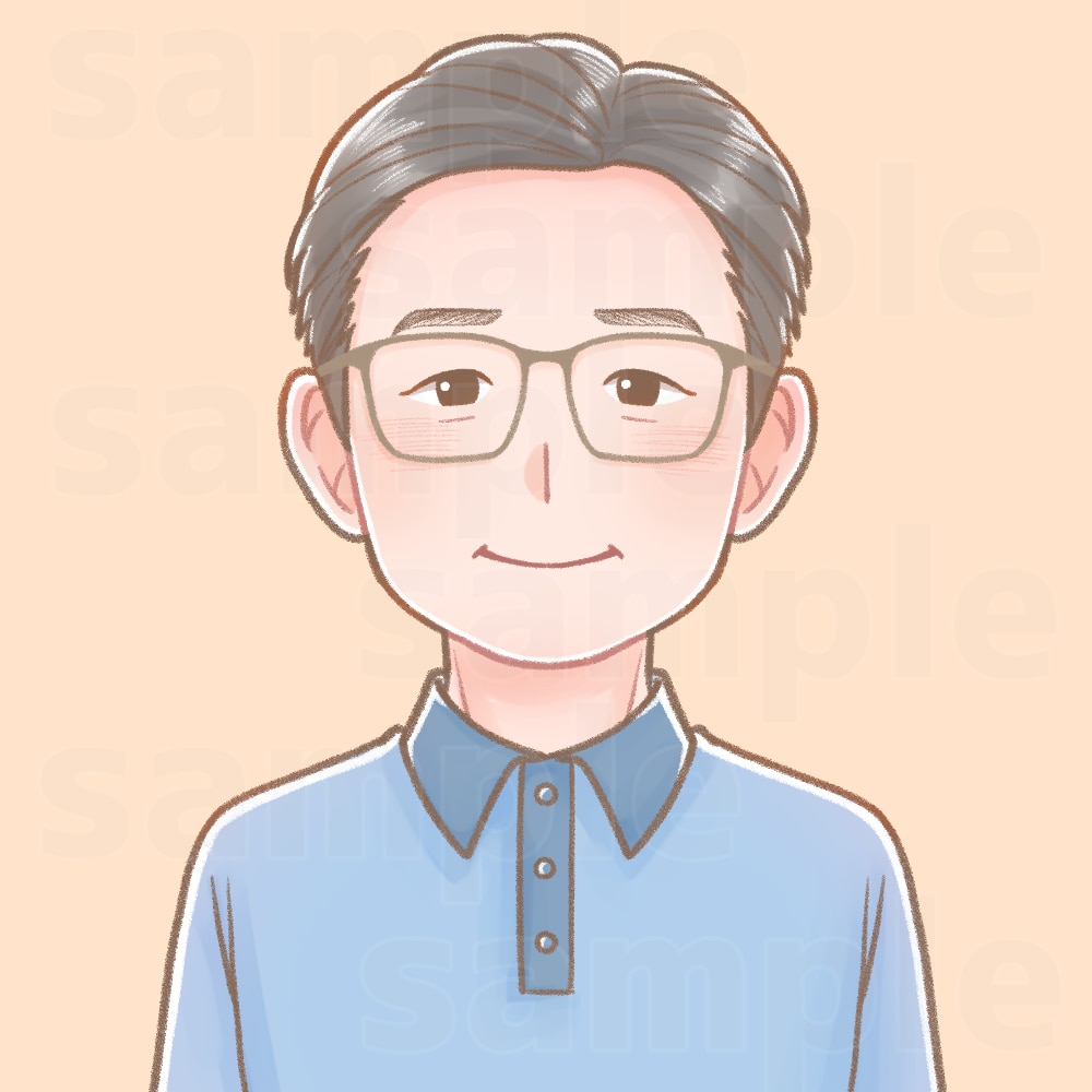 シンプルほんわかな似顔絵描きます 少しゆるくてほっこりする似顔絵イラスト イメージ4