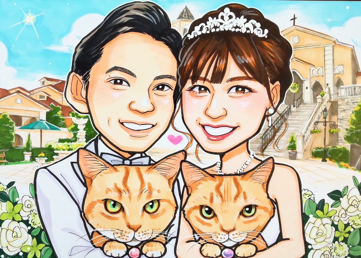 結婚式のウェルカムボードを手描きで制作します ★送料込み★下書き確認◎結婚祝いのプレゼント、結婚記念に♡ イメージ4