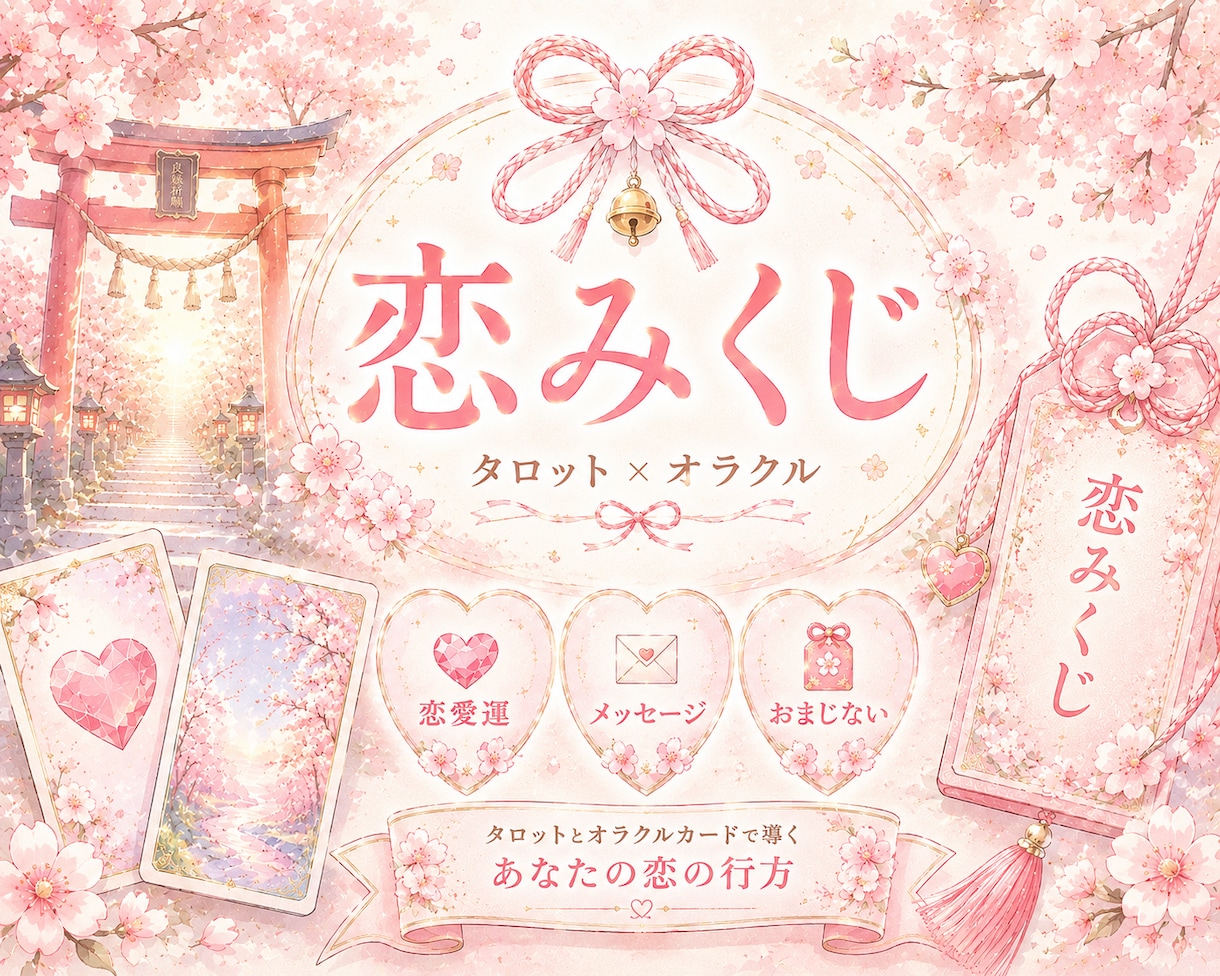 恋みくじ❤️タロット×オラクルで恋のヒント届けます 恋愛運♡優しいメッセージとおまじないで寄り添います イメージ1