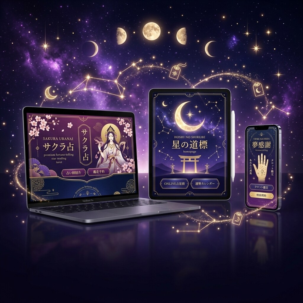 集客できるHP【占い師専門】をプロが制作します あらゆる占術を、神秘的なデザインで表現。 イメージ4