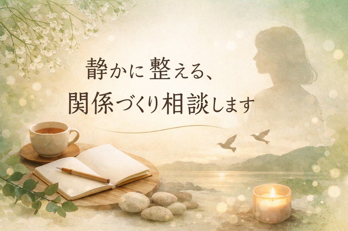 静かに整える関係づくり相談します 自分をすり減らさない。大人のための関係整理セッション イメージ1