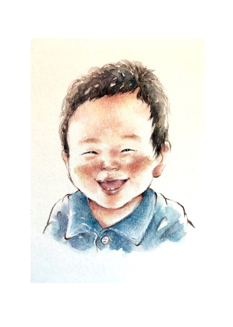 ファーストカット用の似顔絵をお描きします ファーストカットやハーフバースデー、お誕生日の記念に✩ イメージ5