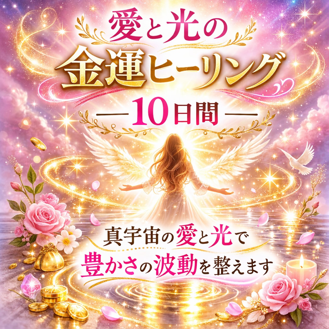 10日間、朝晩2回の金運ヒーリングをお届けします お金への不安や重たい気持ちを整え、前向きな一歩をサポート イメージ2