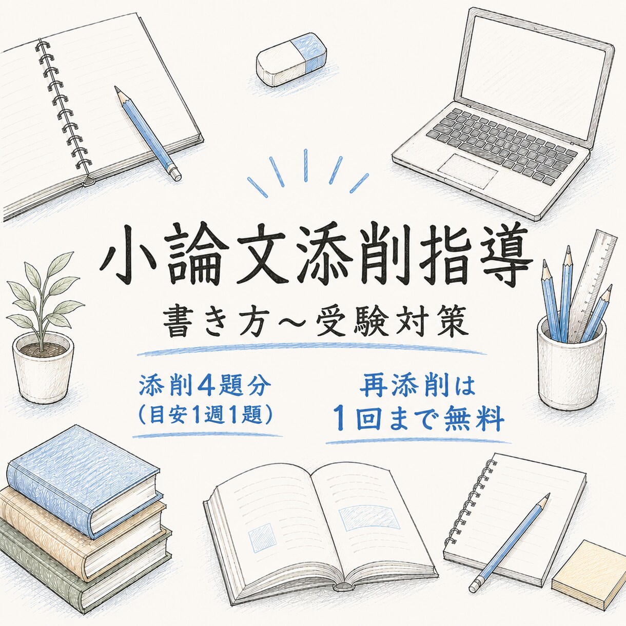 ゼロから始める小論文をプロが添削指導します 受験に向けて書き方から個々の対策まで丁寧にアドバイス イメージ1