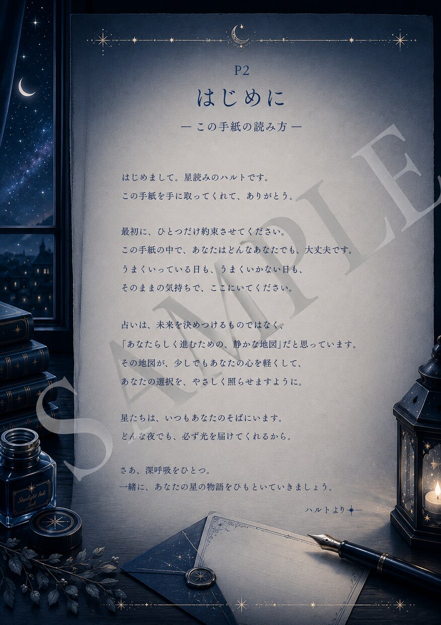 哲学系ハルトが恋を星座の手紙で読み解きます じんわり核心を突いて、静かに包む。夜に読みたい恋の手紙 イメージ2