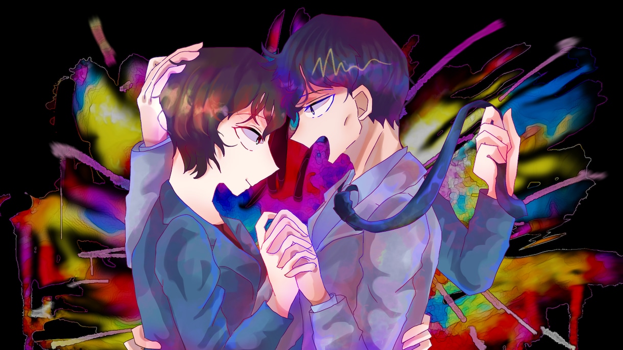 sns用イラスト/キャラクターデザイン描きます 歌ってみたのサムネイル、オリジナルMV、snsのヘッダーなど イメージ2