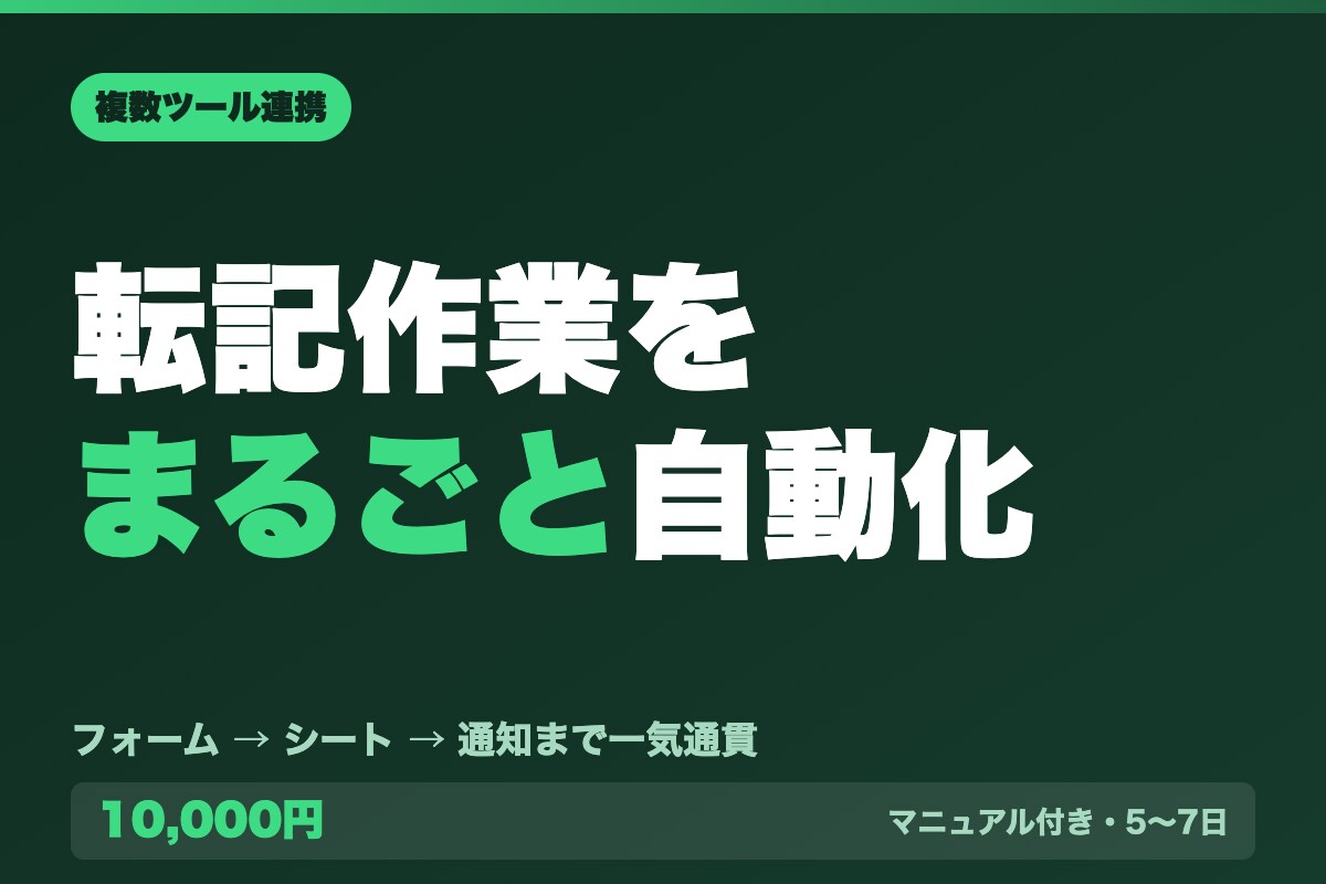Gmailやフォームと連携し業務を自動化します 受付から通知・記録までを、一気通貫の仕組みに イメージ1
