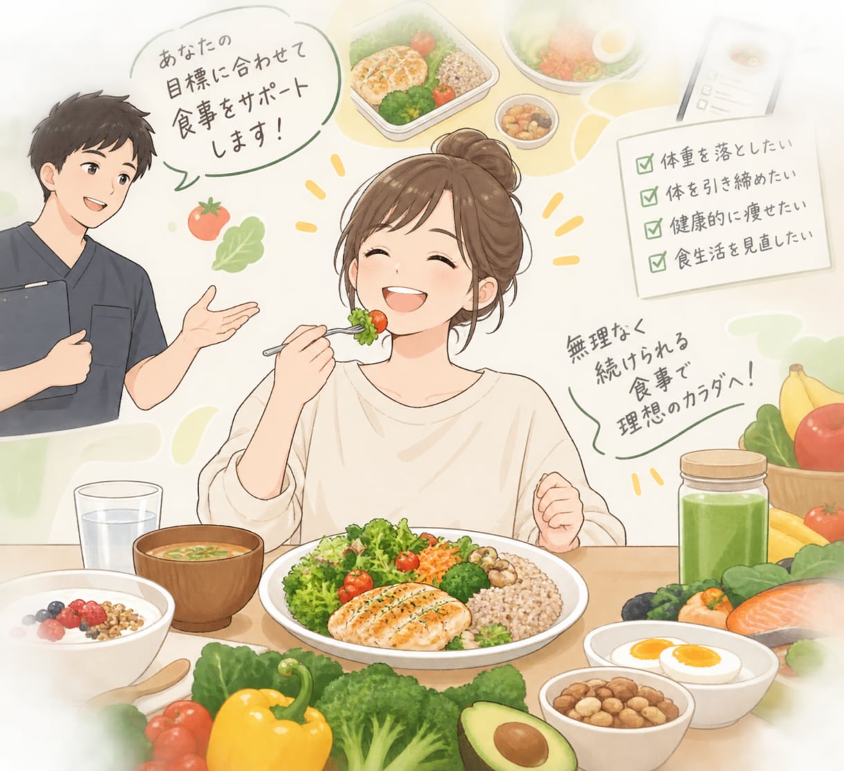 食事のアドバイスや栄養指導を行います 無理のない範囲で目標に向けてコツコツ積み立て‼︎ イメージ1