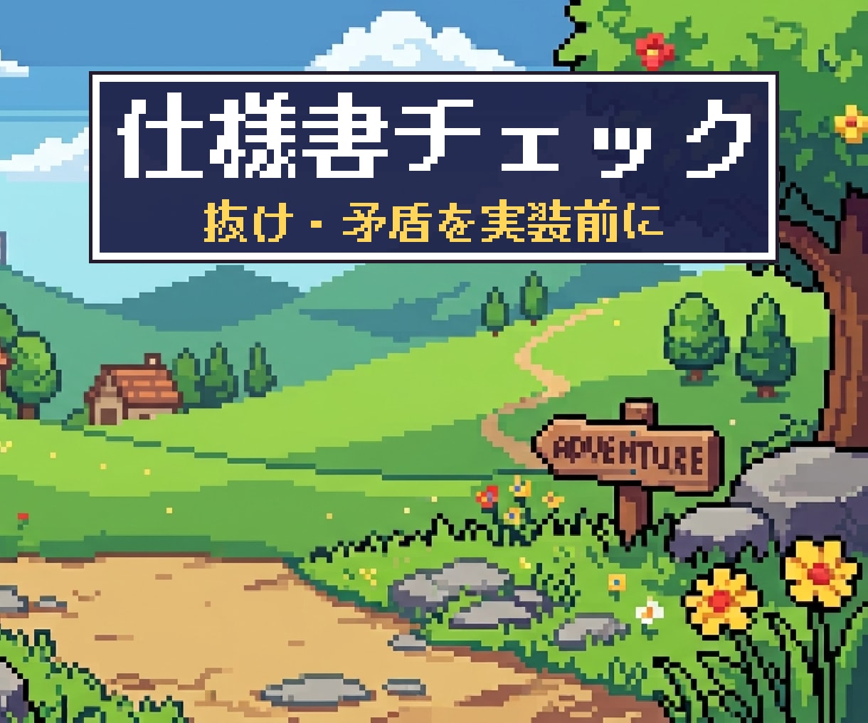 ゲーム仕様書の抜け・矛盾を実装前にチェックします 「ここどうなるの？」と聞かれる箇所を、渡す前に一覧で イメージ1