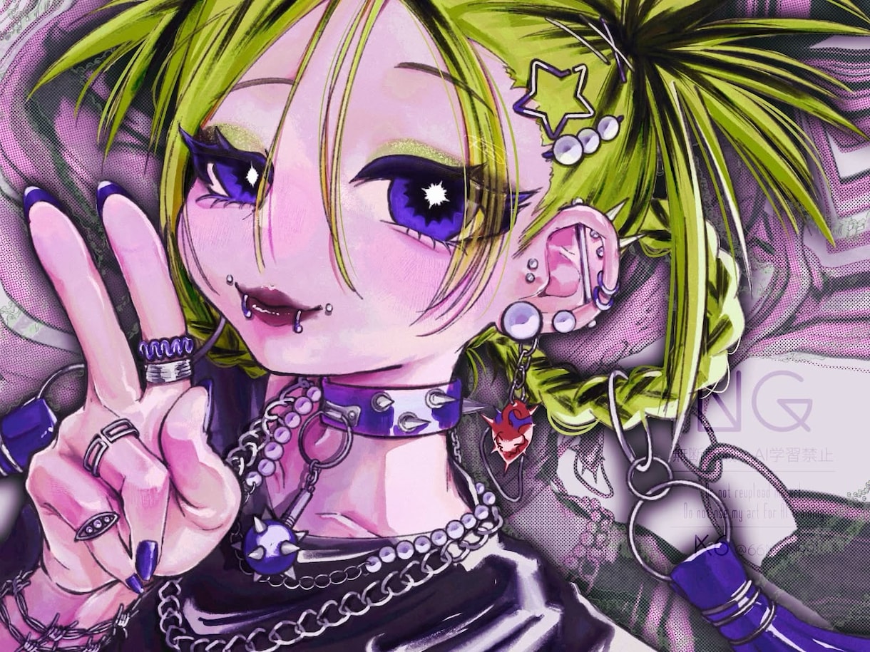 目を惹くイラストを制作いたします かっこよくてかわいい　衣装デザインが得意です！ イメージ1
