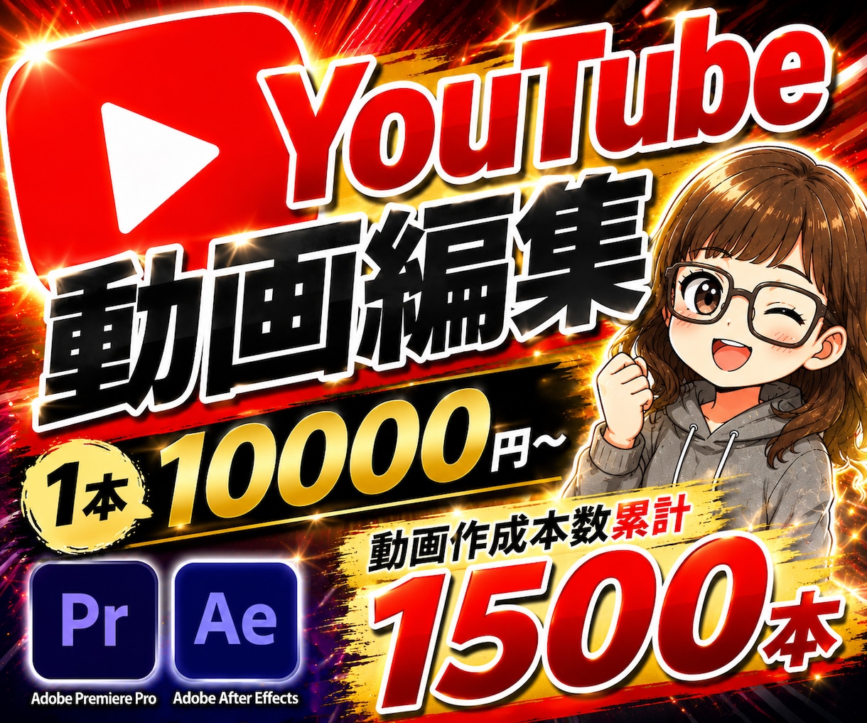 YouTube動画編集を丁寧に制作します 実績1500本！伝わる動画を制作します イメージ1