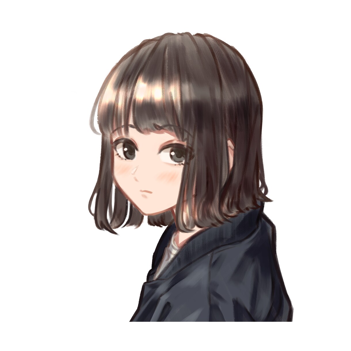 アイコンイラスト描きます 落ち着いた雰囲気で可愛らしい女の子のイラストをお描きします イメージ3