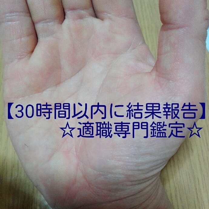 30時間以内に手相鑑定であなたの適職見つけます 手相鑑定専門家が観る適職鑑定 本格的西洋手相鑑定 イメージ1