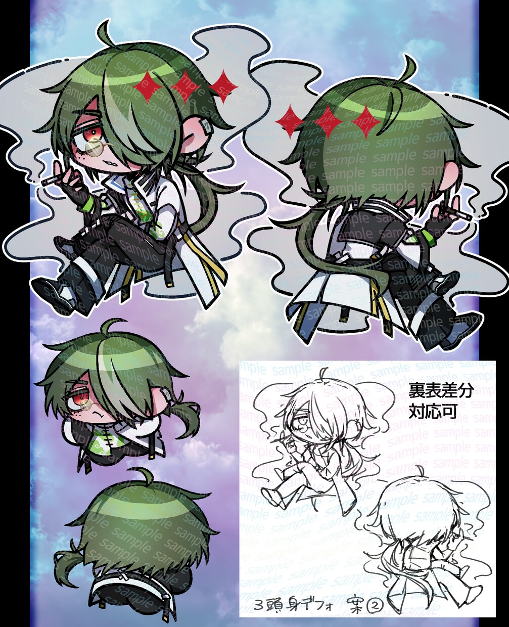 かわいいデフォルメイラスト描きます グッズ制作やミニアイコンに！用途に合わせ柔軟に対応します！ イメージ3