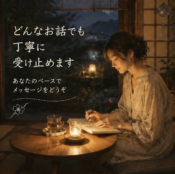 24時間☘️ひとり時間にそっと寄り添います ✨雑談/愚痴/お悩み/話して少し元気になれる癒しの時間✨ イメージ1